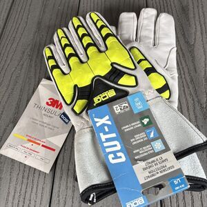 Bdg 20-9-1883-L Cut-Resistant Leather Gloves,  Cut Level A5 NEW W/Tags